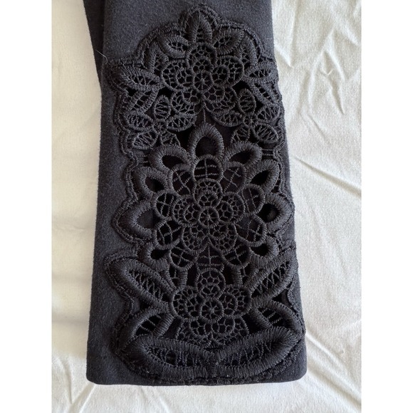 Aerie Black Hi Rise Legging Pull On Pants Womens size Small 27" Ankle Detail EUC - Picture 3 of 8